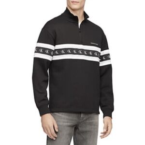 Calvin Klein Jeans Black Pullover Quarter Zip size Large